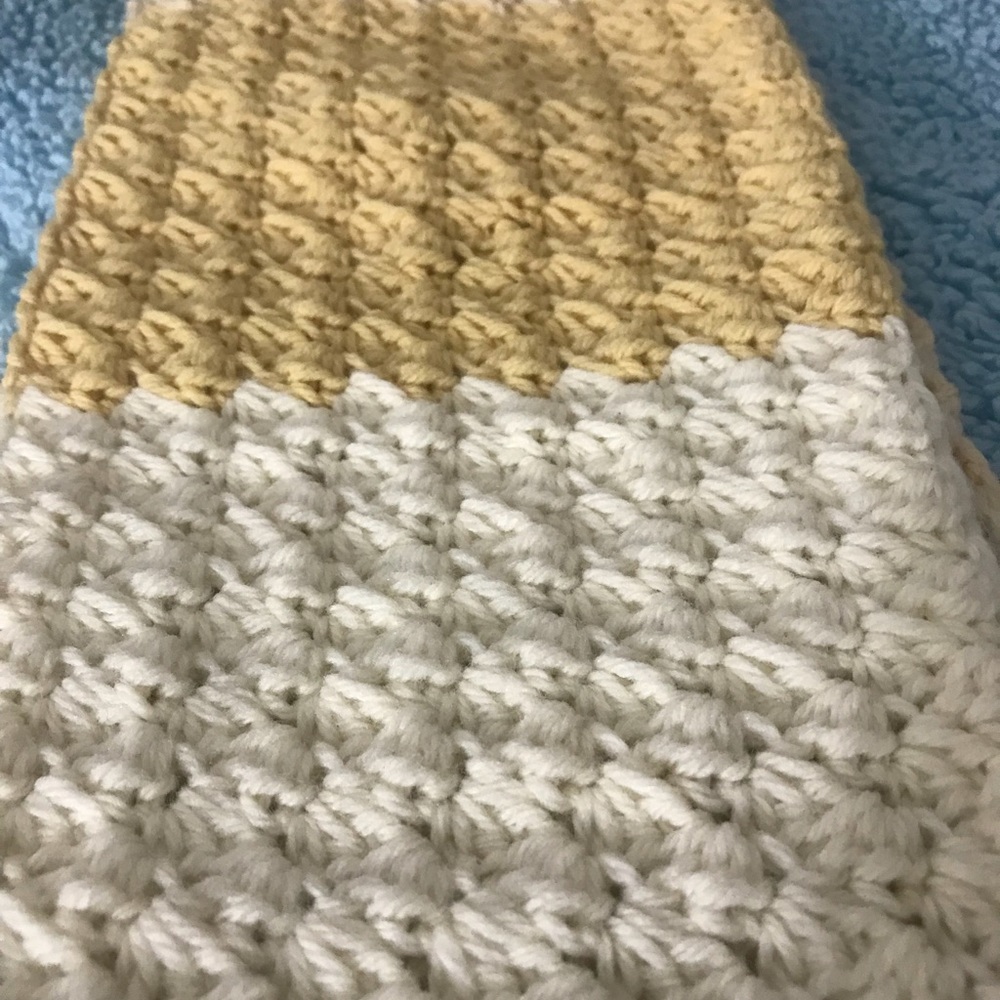 Handmade multicolored crochet fall scarf - Picture 4 of 5